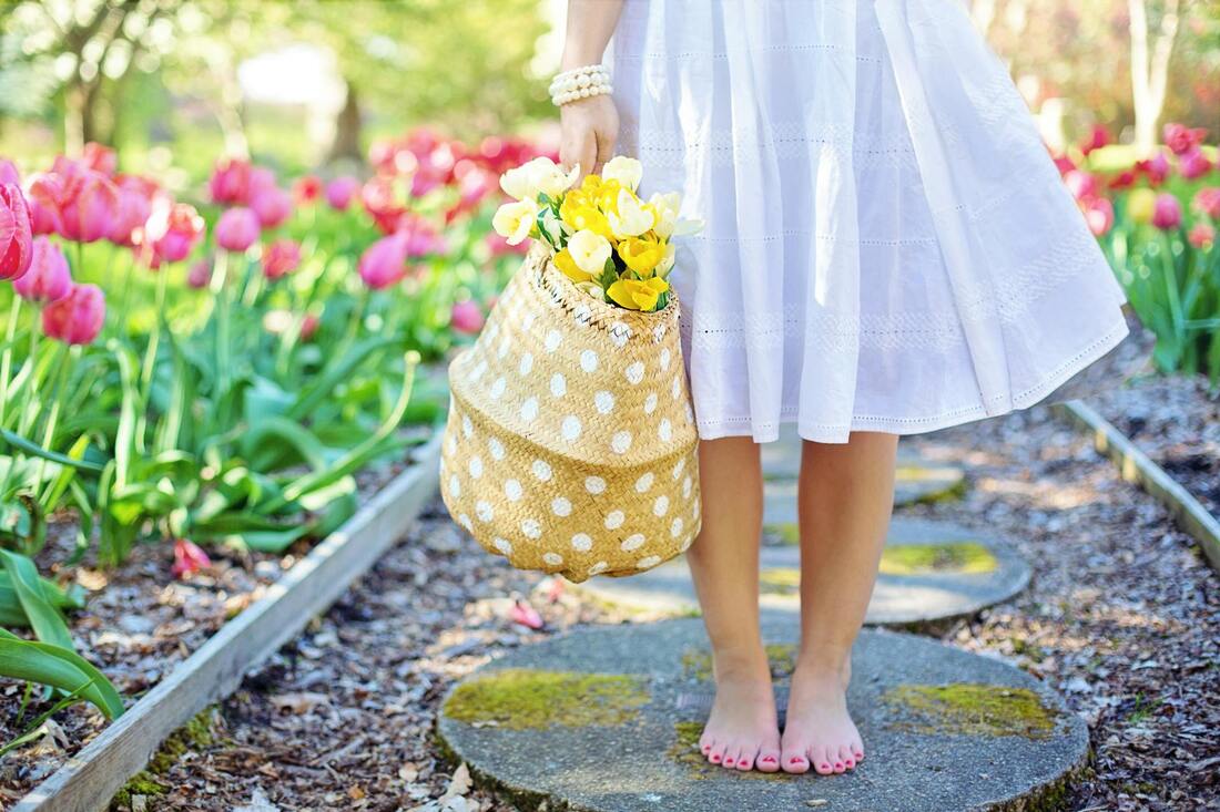 Woman Holding Brown Basket With Yellow Flowers Photo by Jill Wellington from Pexels